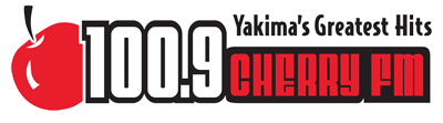 A logo for yakima 's greatest hits 100.9 cherry fm