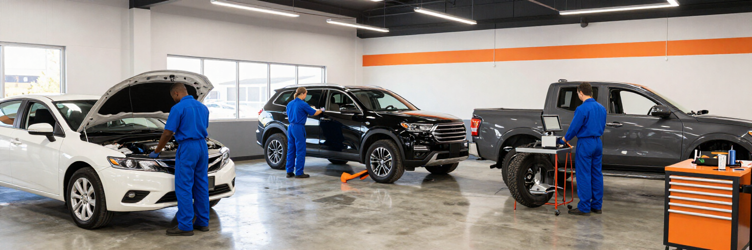 Modern automotive repair shop