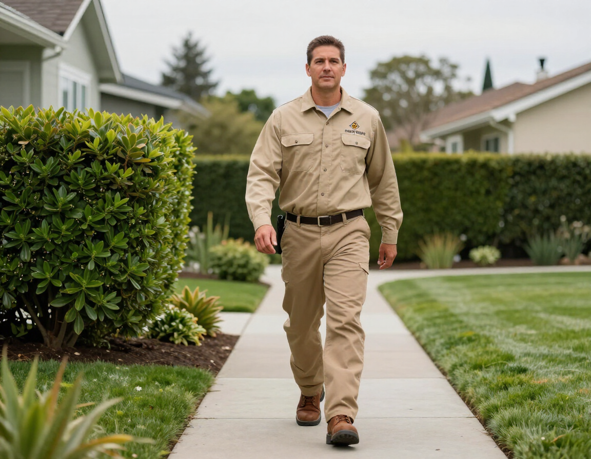 Calli Brothers foreman at a landscaped property