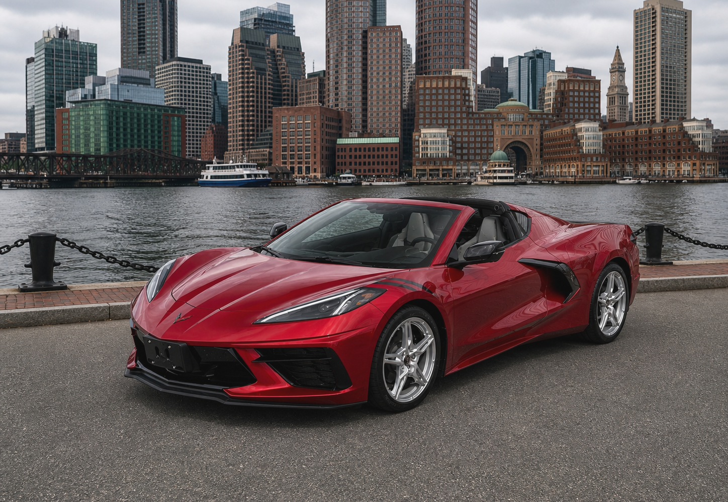 Maroon Red Corvette C8