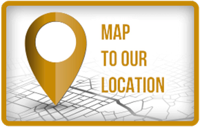 A gold map pin icon over a city street grid, with the text