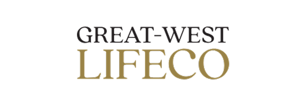 Great-West Lifeco logo in black and gold text on a white background
