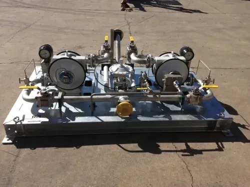 A machine with a lot of pipes and gauges on it — Keystone Engineering Sheet Metal Industries in Noosaville, QLD