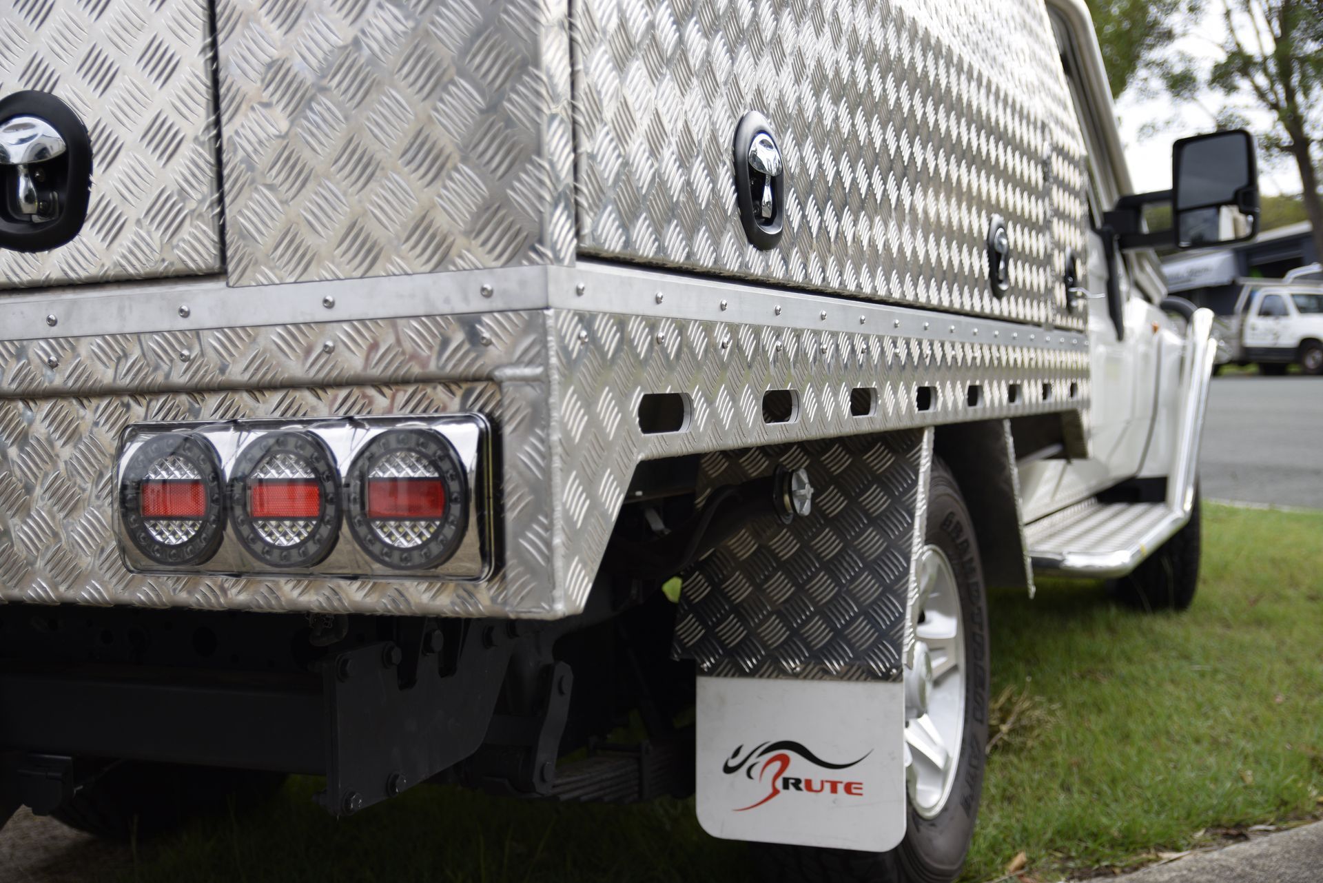A silver truck is parked on the side of the road. — Keystone Engineering Sheet Metal Industries in Noosaville, QLD