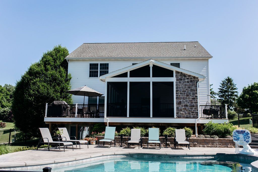 Screened Porch with Fireplace