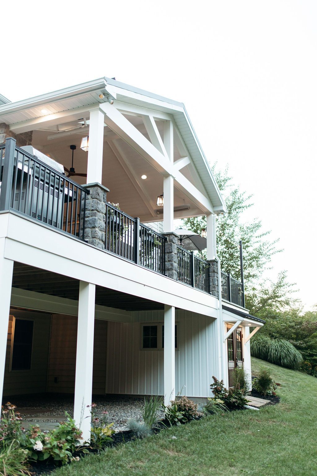 Covered Porch with Fireplace