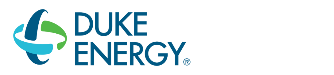 The Duke Energy logo: a stylized circular graphic in shades of blue and green next to the company name in dark blue text.