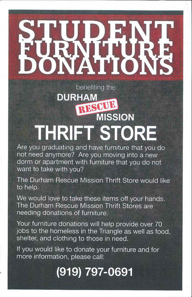 Student Furniture Donation