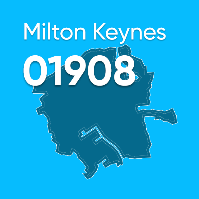 Get a 01908 area code phone number in Milton Keynes