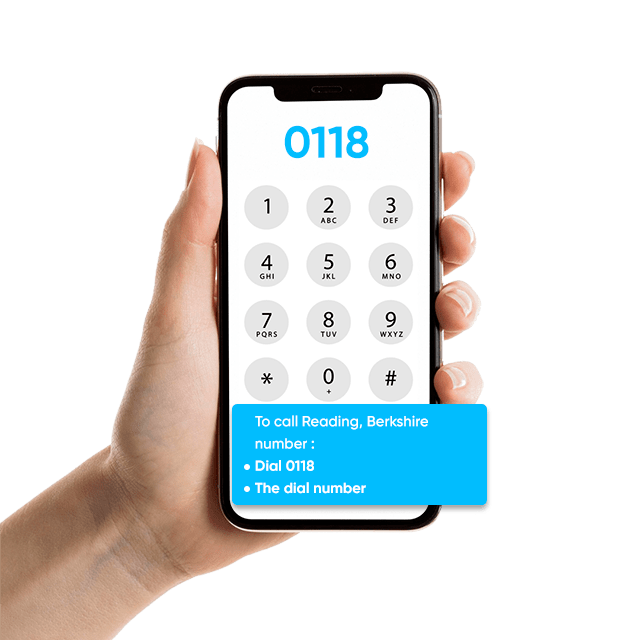 0118 area code - telephone dialing code for Reading, UK