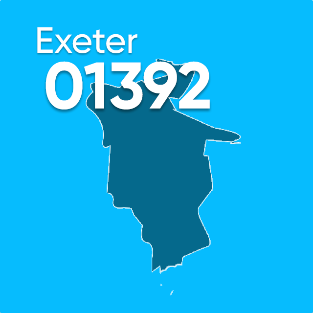 01392 area code UK