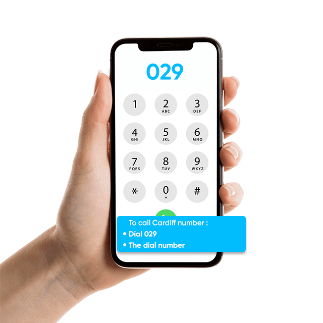 029 area code - telephone dialing code for Cardiff, UK