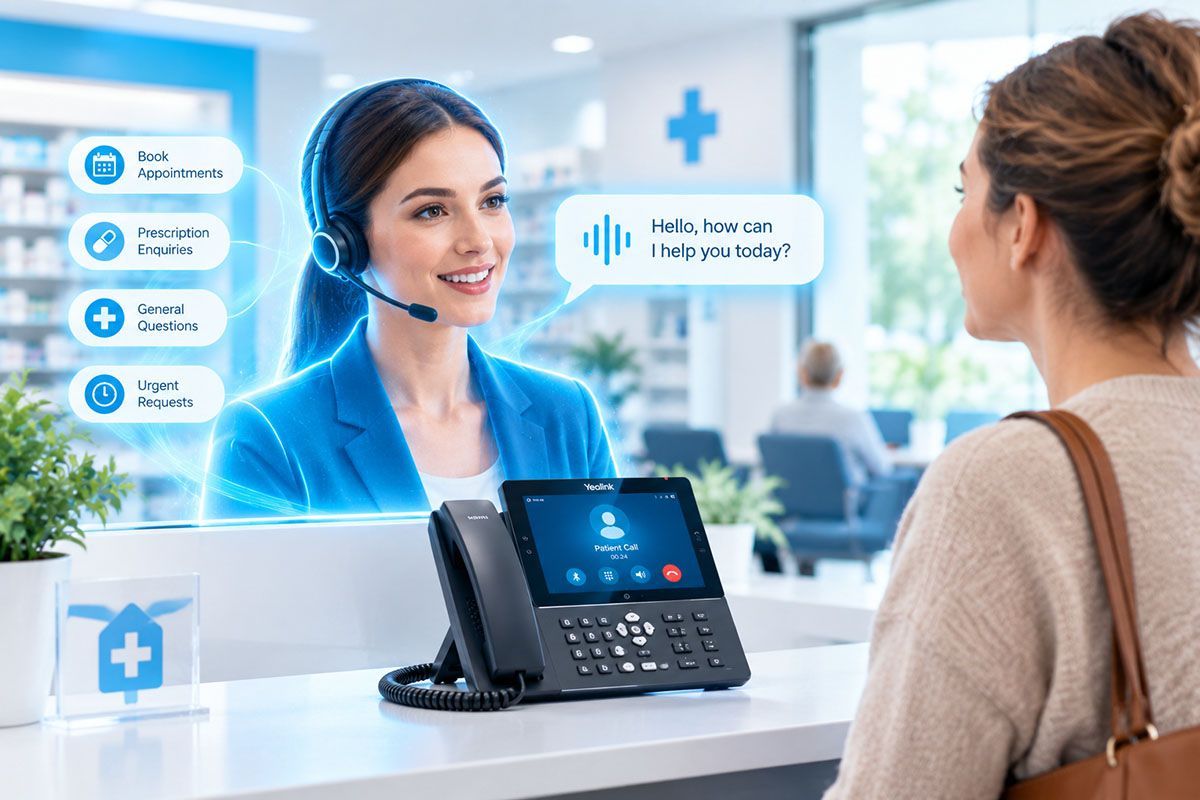 AI Receptionist Answering Patient Calls