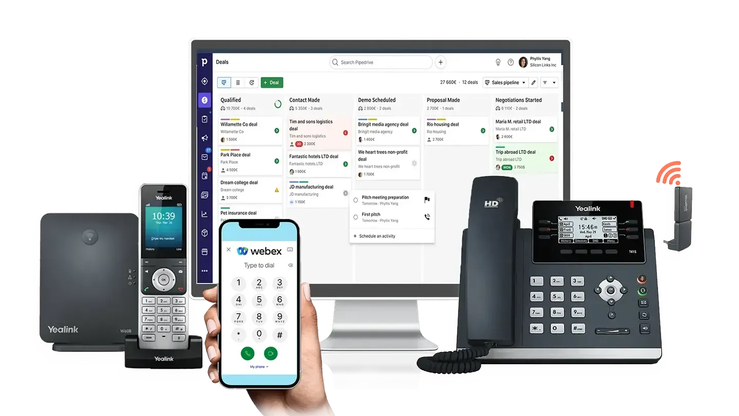 Pipedrive CRM Integration with The VoIP Shop Pipedrive CRM Integration with The VoIP Shop