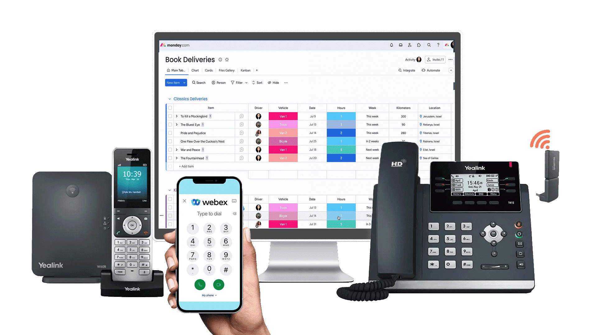 monday crm integratiion with voip