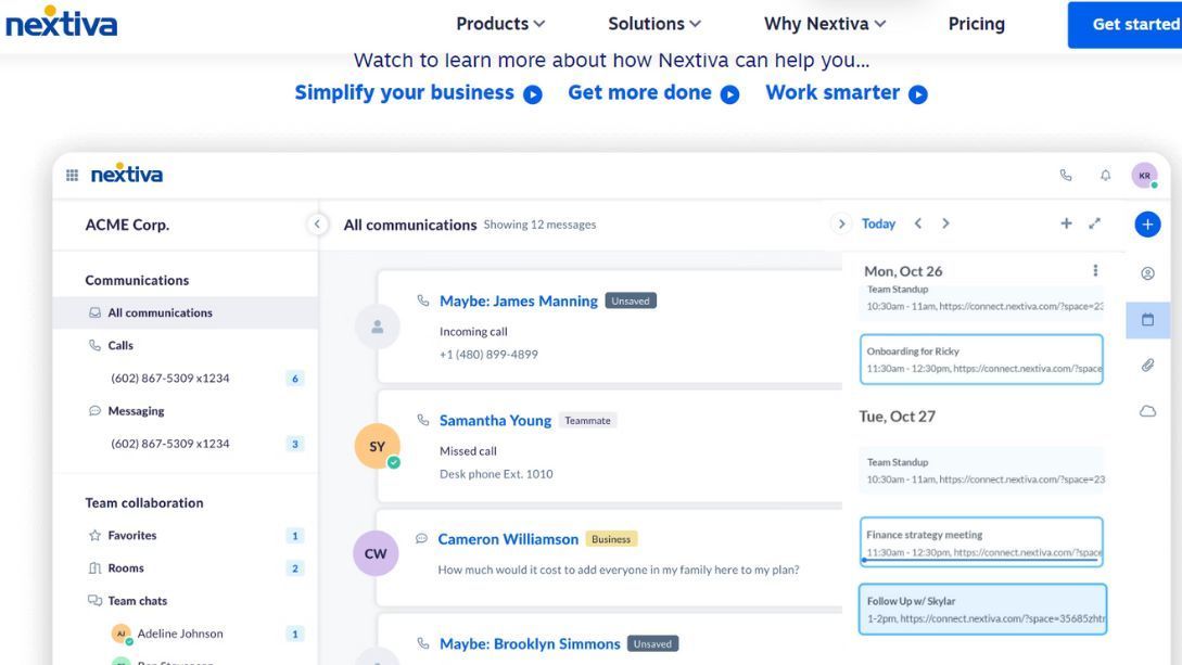 Nextiva Dashboard Nextiva Dashboard
