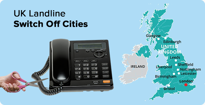 UK Landline Switch Off Cities