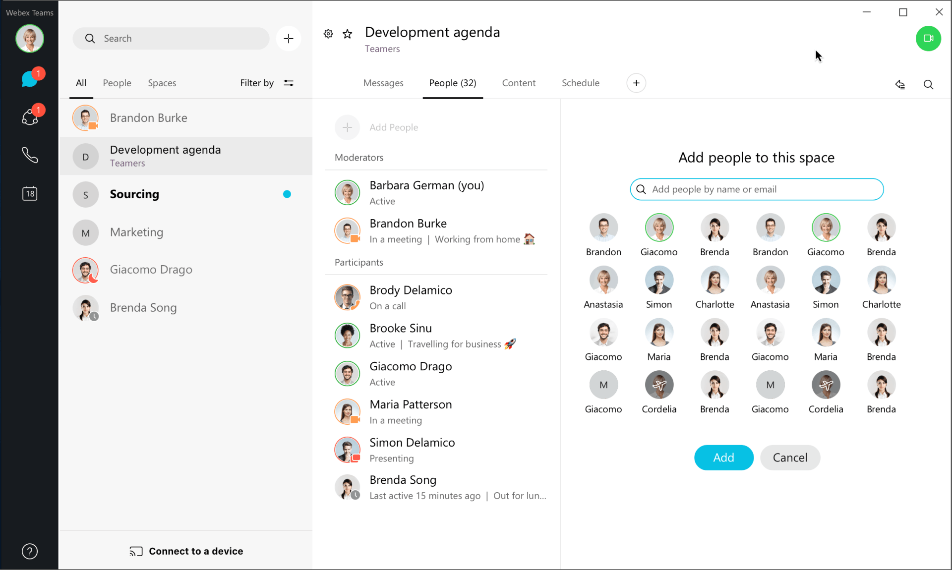 Webex Status of Your Colleagues Webex Status of Your Colleagues