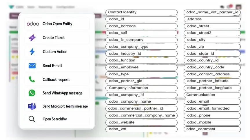 Microsoft Dynamics 365 Parameters Odoo Parameters