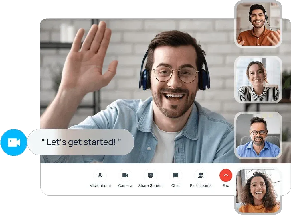 Video meeting in the Linkus app
