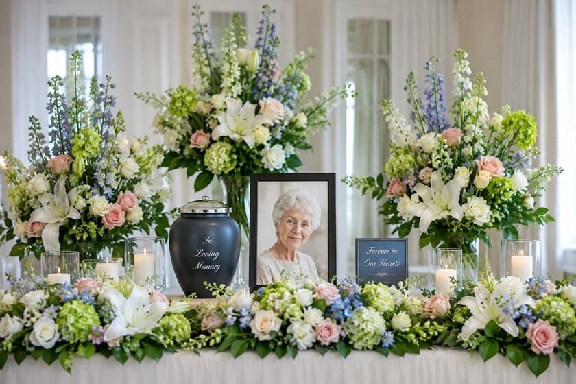 a professional memorial display after cremation services in Emmitsburg, MD