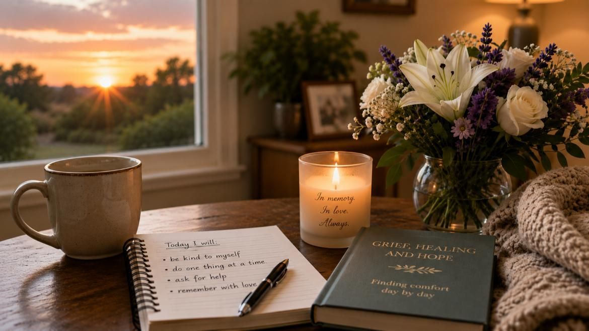 Grief support book and reflection notes encourage healing, cremation services Westminster, MD