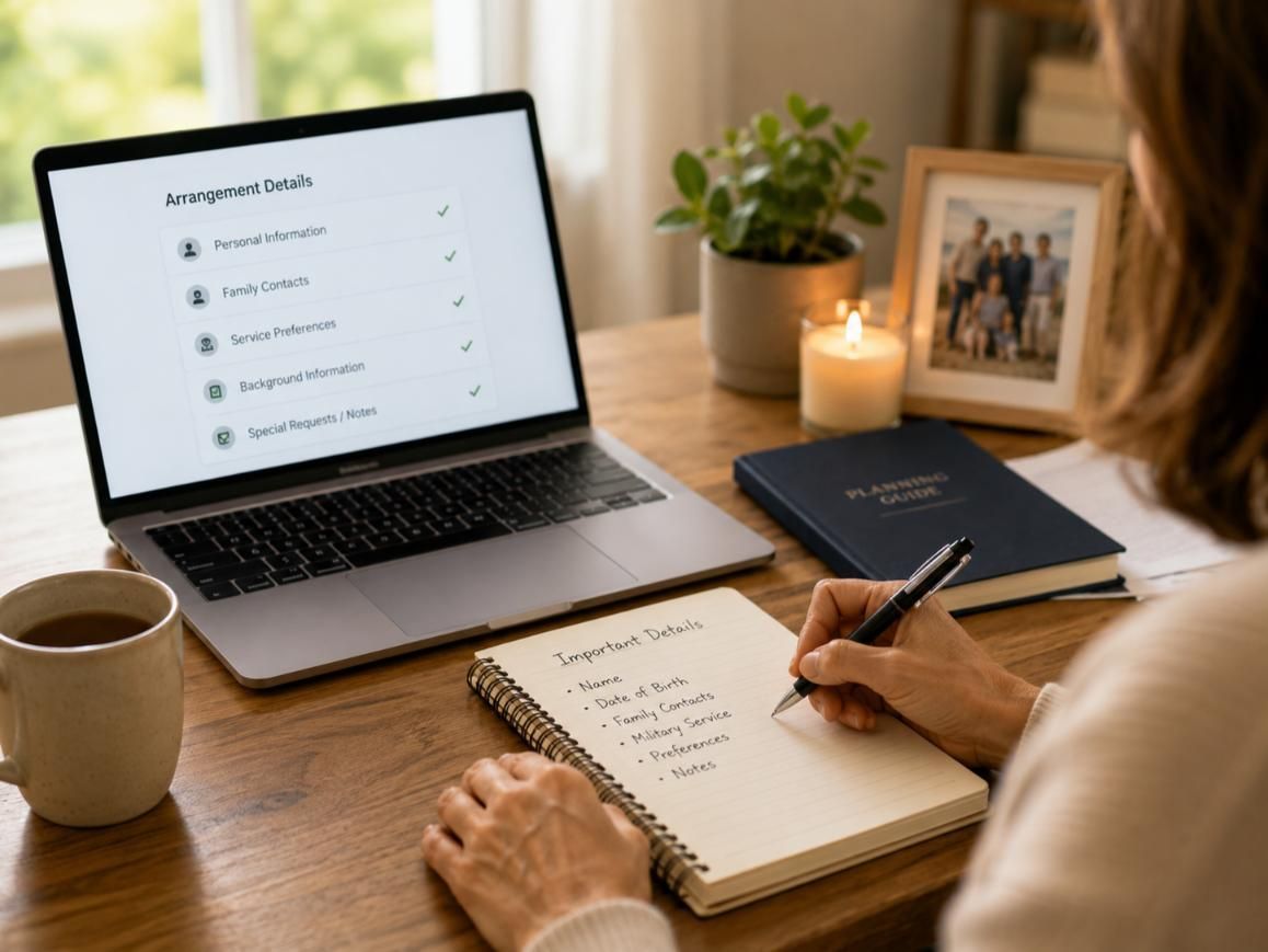 Planning from home with online forms and notes, cremation services Westminster, MD