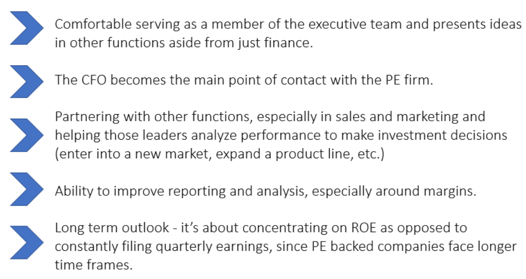 CFO Bullet Point List CFO Bullet Point List