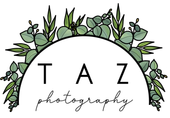 Logo with the letters TAZ in a semi-circle, with