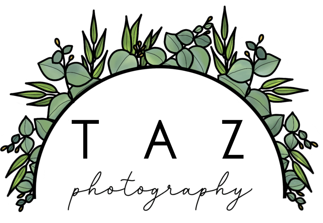 Logo with the letters TAZ in a semi-circle, with