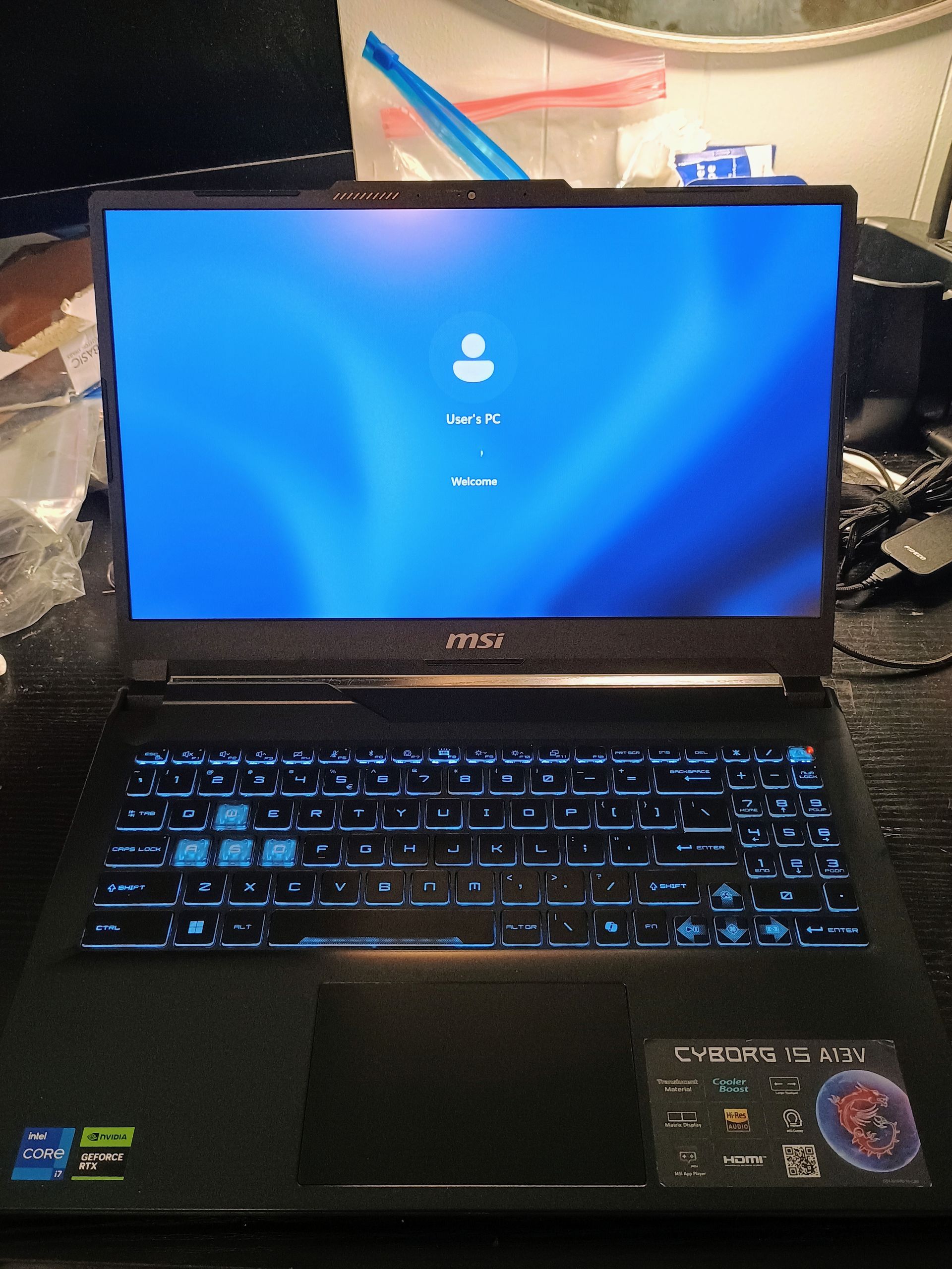 MSI Cyborg 15 A13VE, Intel i7 13620H, 32GB DDR5 RAM, NVIDIA RTX 4060, 1TB Nvme SSD