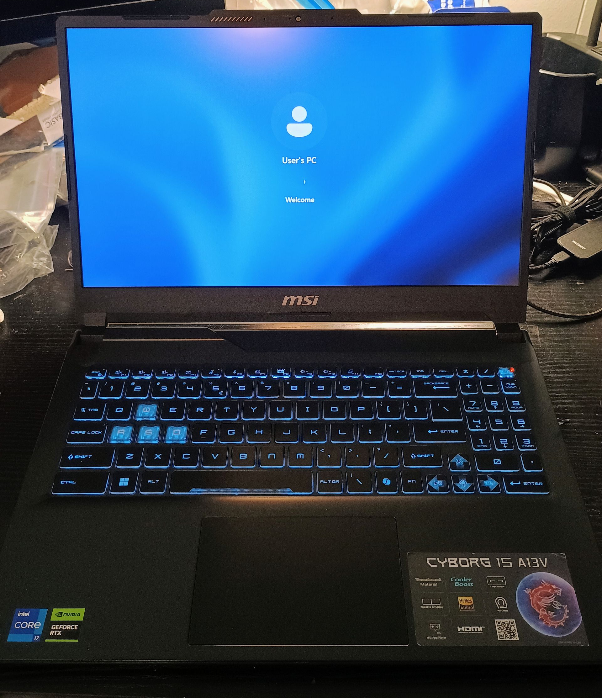 MSI Cyborg 15 A13VE, Intel i7 13620H, 32GB DDR5 RAM, NVIDIA RTX 4060, 1TB Nvme SSD