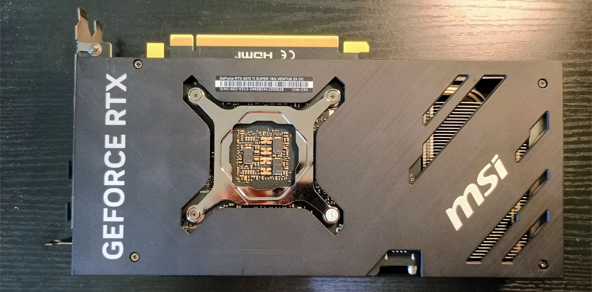 MSI VENTUS 2X GeForce RTX 4070 Ti SUPER 16 GB Video Card