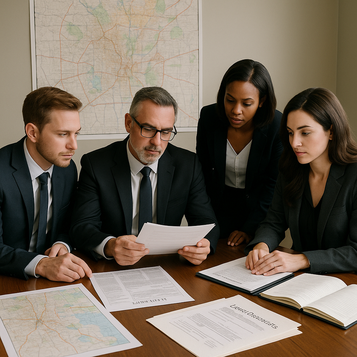 Trusted San Antonio private investigators reviewing case strategy together