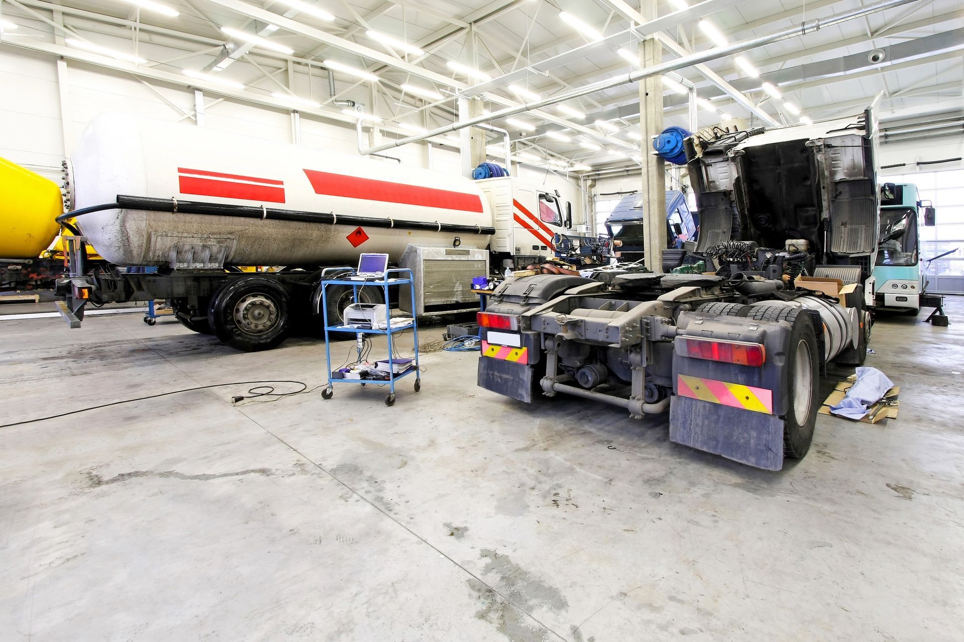 Line of Semi-trucks — Resurge Diesel & Fabrication Pty Ltd In Balnagowan, QLD