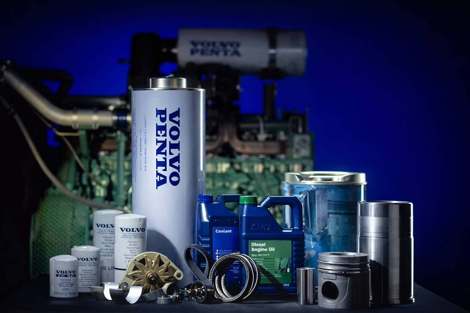 Volvo Penta marine engine parts and supplies, including filters, oil, and engine components — Resurge Diesel & Fabrication Pty Ltd In Balnagowan, QLD