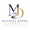 Michael Dupre Homes logo with navy and gold monogram and stylized road, sun, and mountains