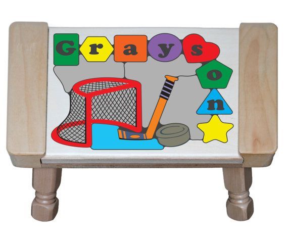 Custom Name Sport Theme Puzzles/Stools
