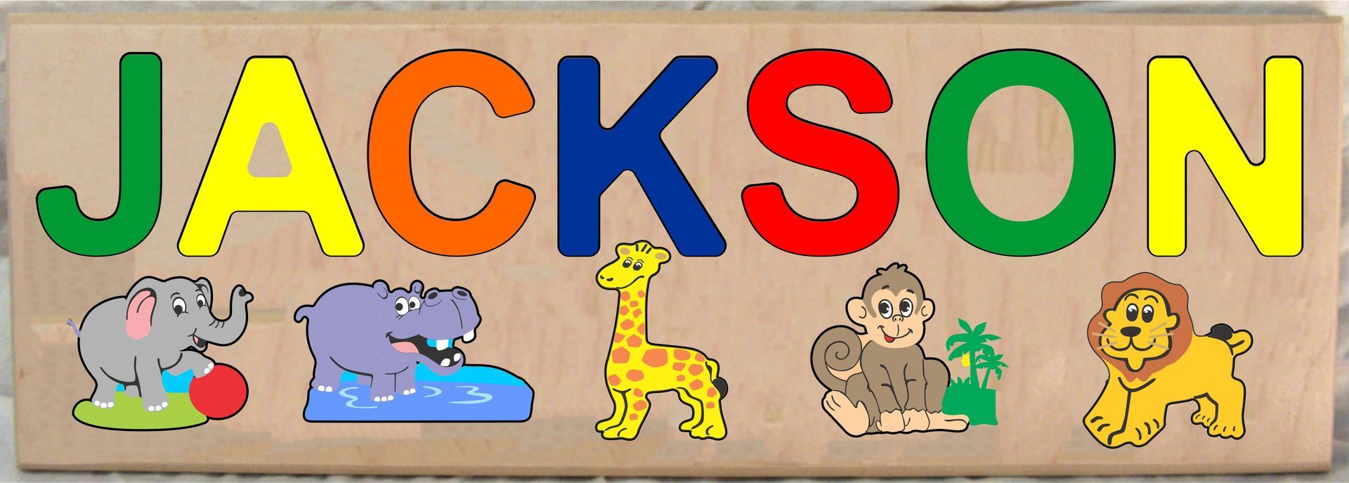 Custom Long Board Name Theme Puzzles