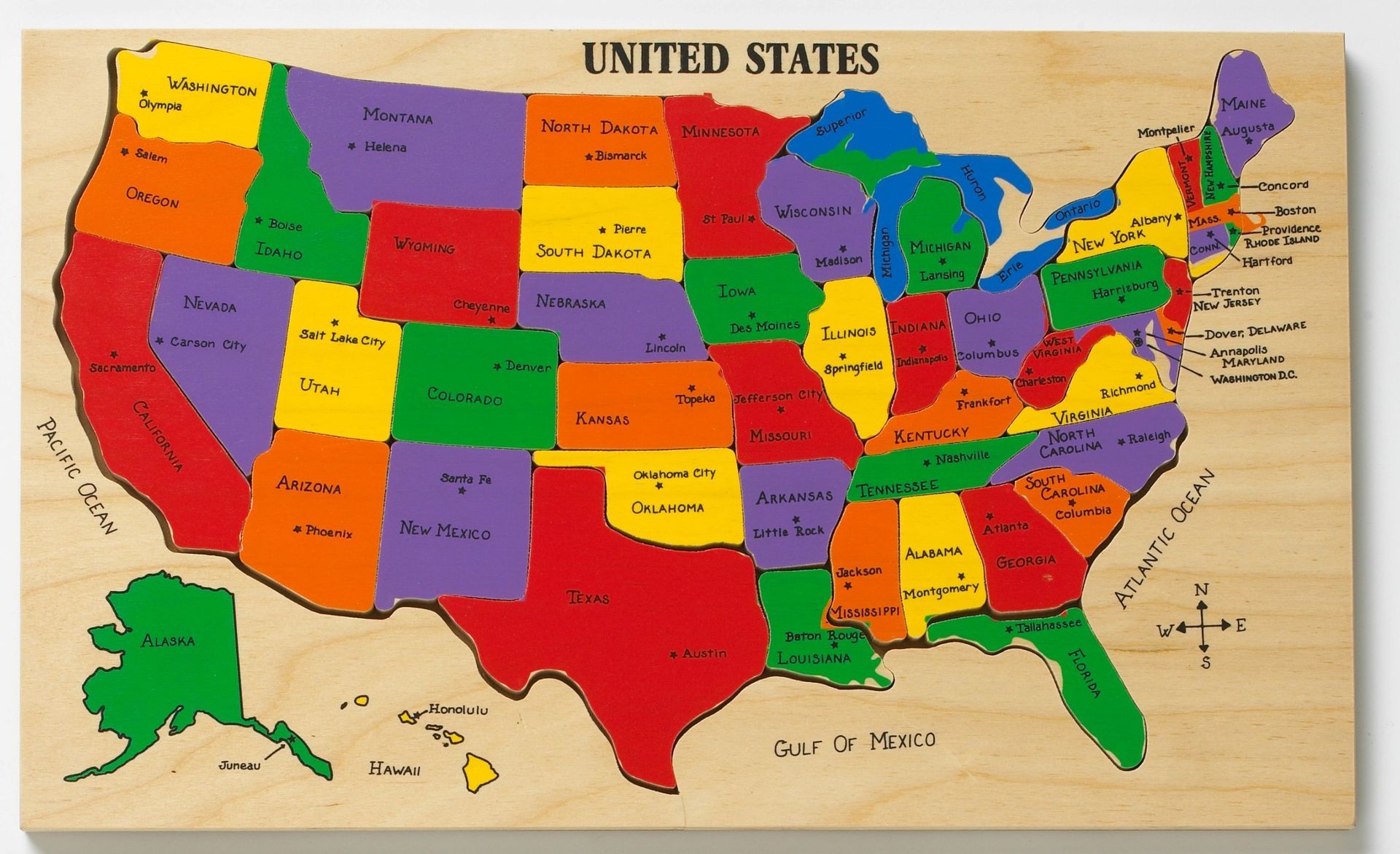 US and World Map Puzzles