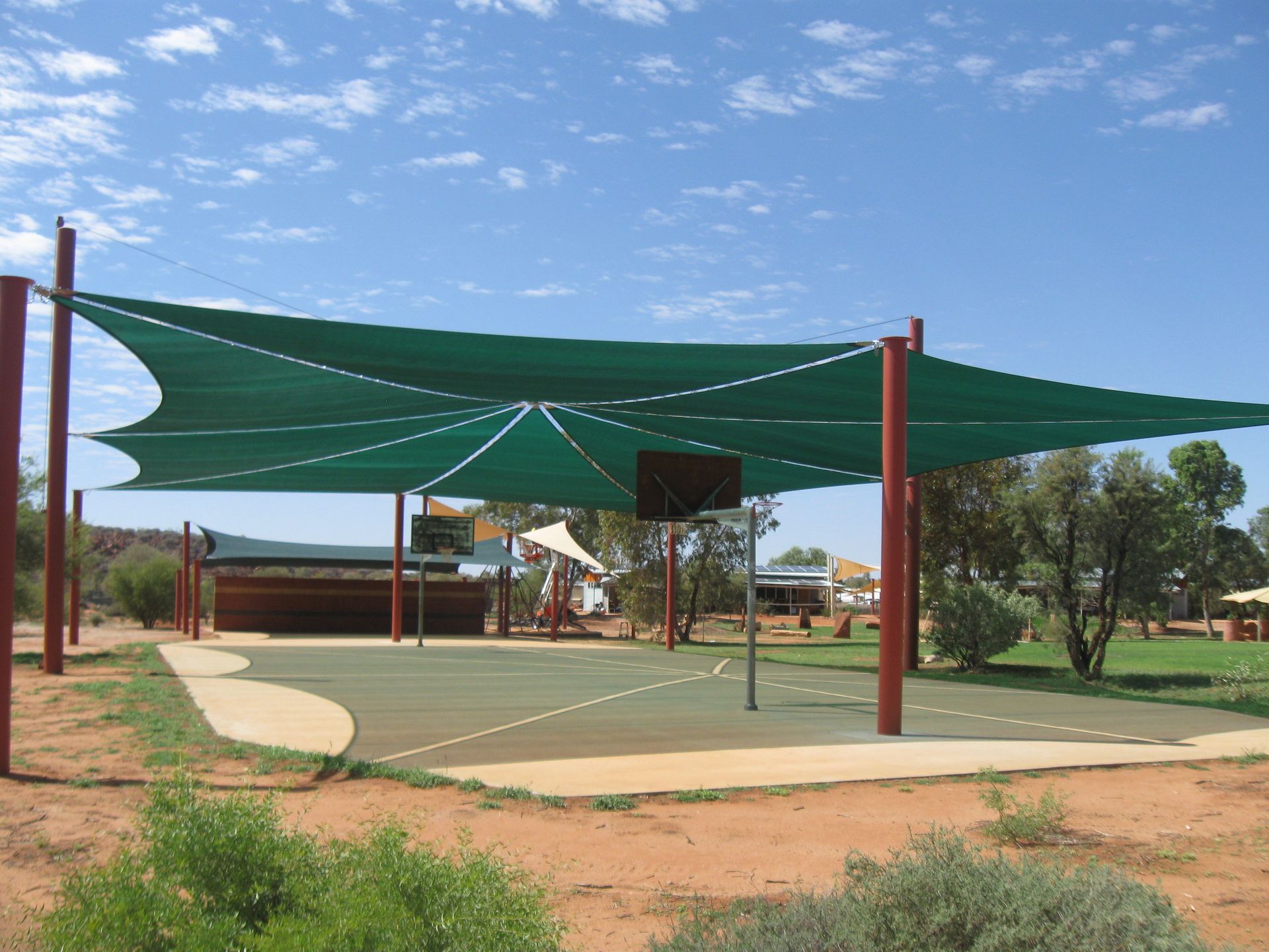 A Blue Shade Sail — Shadetech in Alice in Ciccone, NT