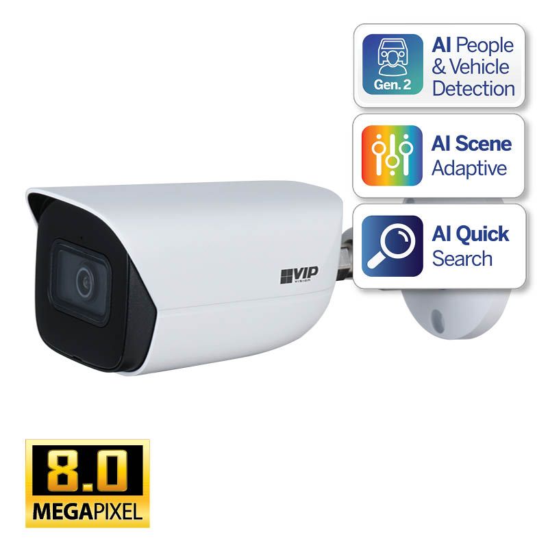 White security camera with
