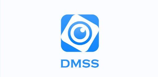 Blue and white DMSS logo with a stylized eye inside a square.