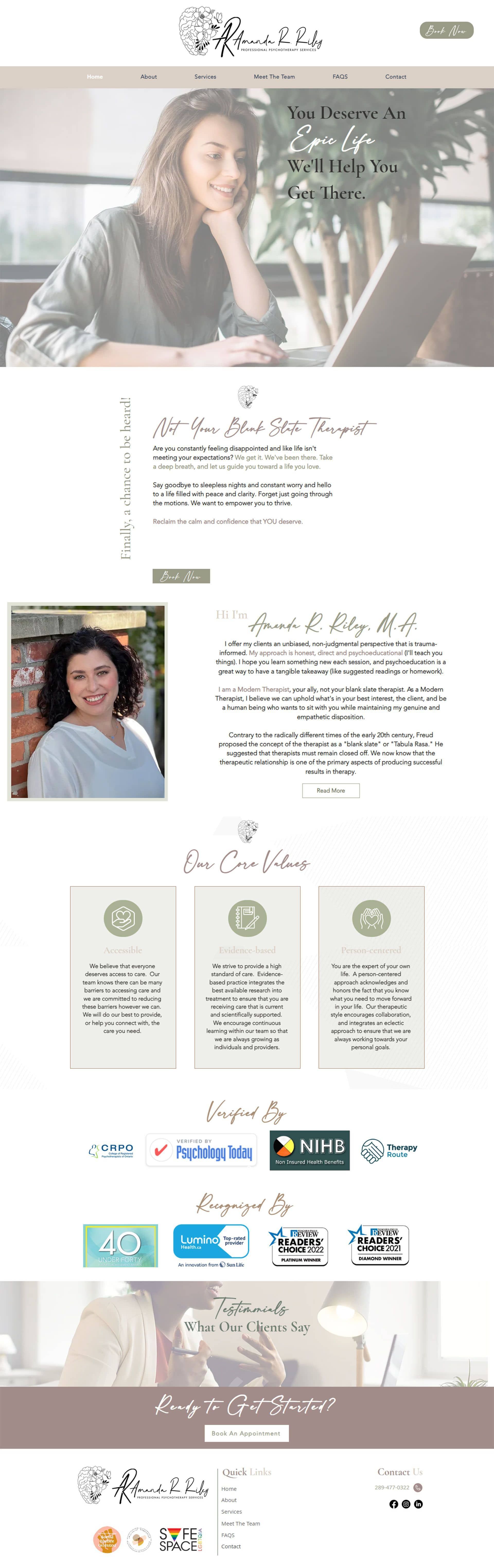 Amanda R. Riley Psychotherapy webpage