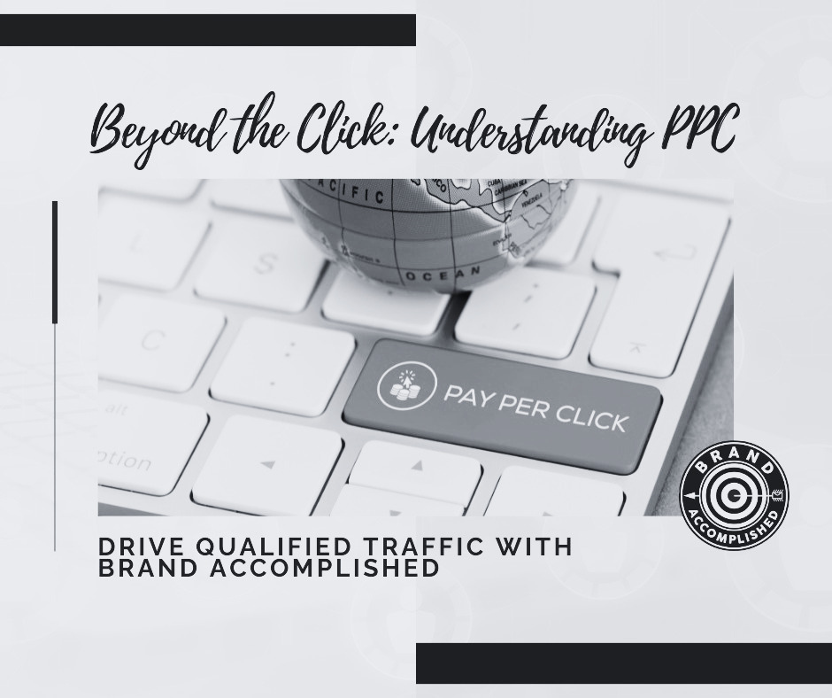 Beyond the Click: Understanding PPC graphic featuring a pay-per-click advertising.