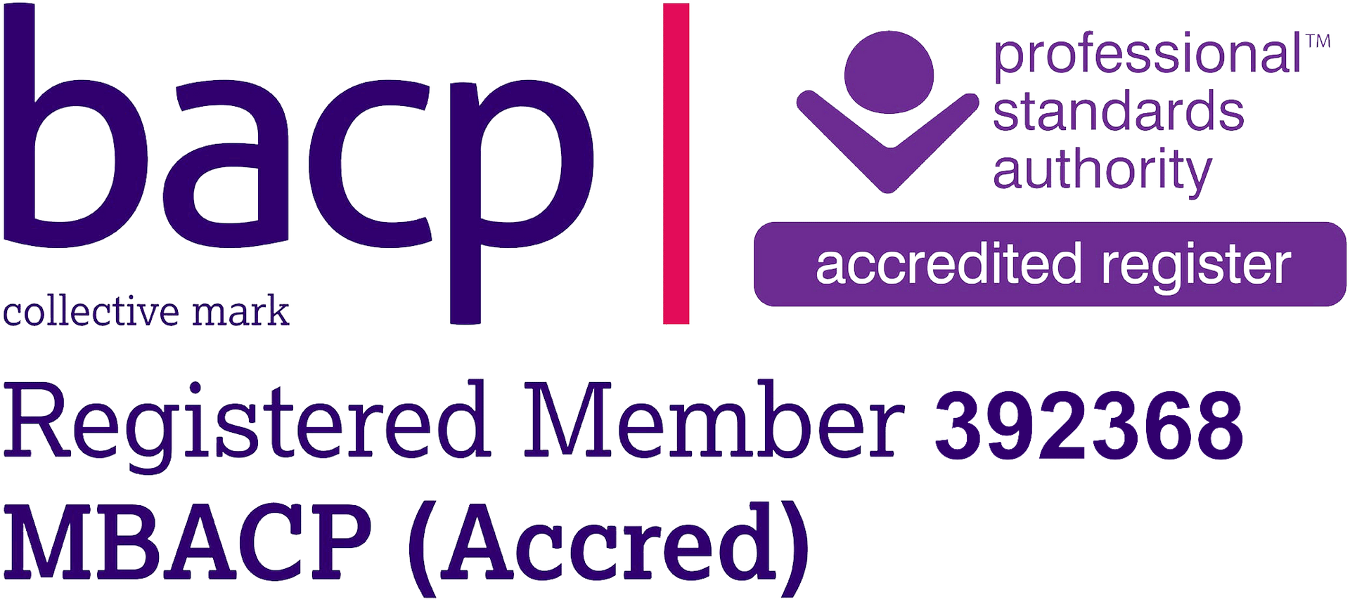 A logo for a professional standards authority registered member