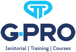 The logo for g-pro janitorial training courses