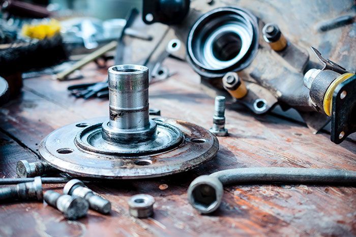 Scrap metal and used auto parts.