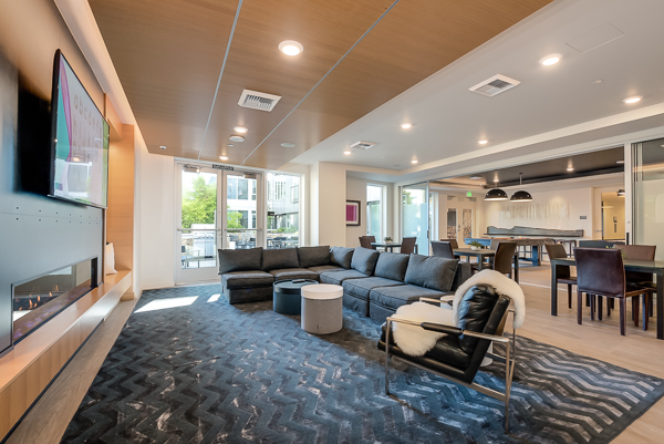 Photo of the tv area in the club room