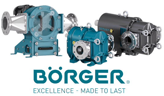 Bombas lobulares rotativas Borger y picadoras de sólidos